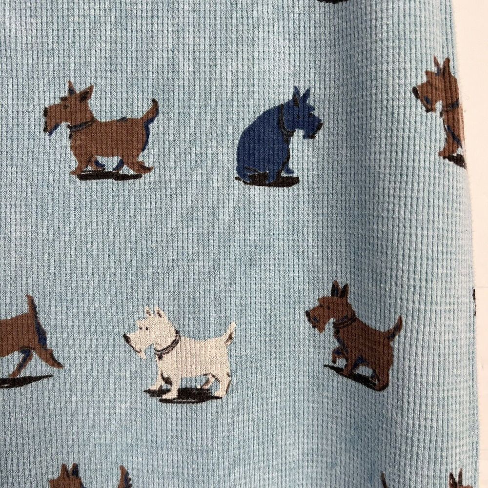 Munki Munki Women's XL 2 Piece Thermal Pajama Shirt Pants Set Dog Scottie Westie - Picture 10 of 14
